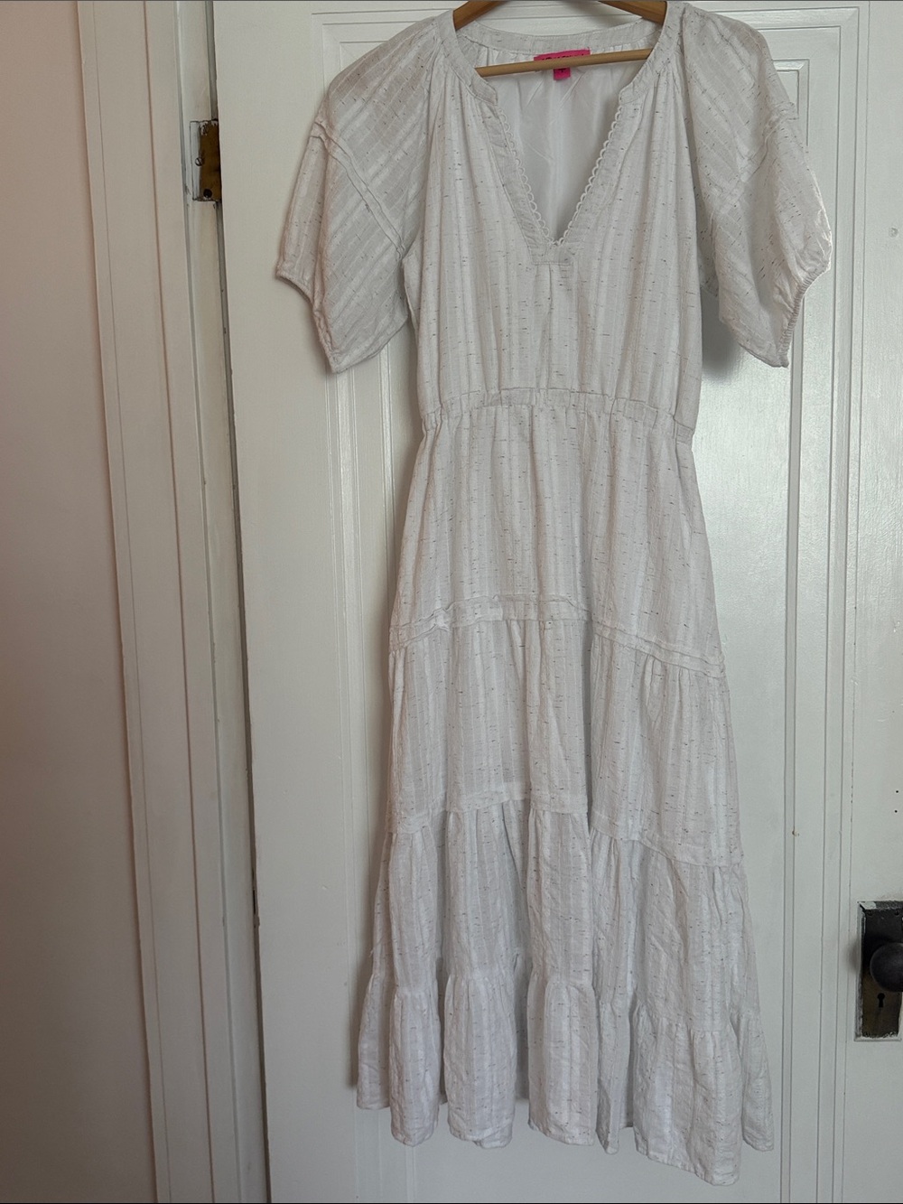Betsey Johnson White Eyelet Maxi Dress